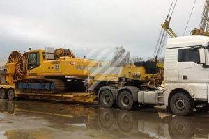 Перевозка нефтяных вышек тралом