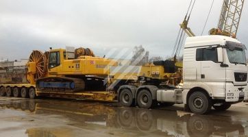 Перевозка нефтяных вышек тралом